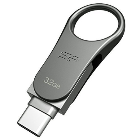 pen drive 32gb silicon power c80 type c-ready usb3.0 argento