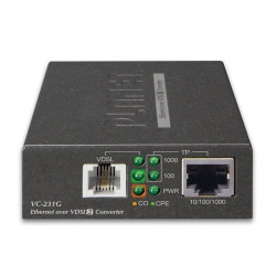 convertitore planet tecnology 10/100/1000t ethernet a vdsl2 nero