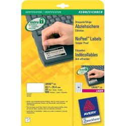 etichette in poliestere avery antimanomissione 45.7 x 25.4 laser