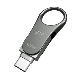 pen drive 128gb silicon power usb3.0 c80 tipo-c argento [sp128gbuc3c80v1s]