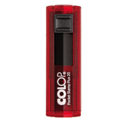 timbro pocket stamp plus 20 rosso rubino 14x38mm autoinchiostrato