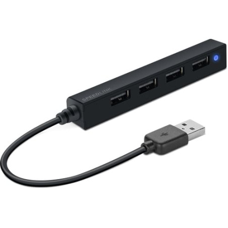 hub usb speedlink snappy slim 4 porte usb 2.0 [sl-140000-bk]
