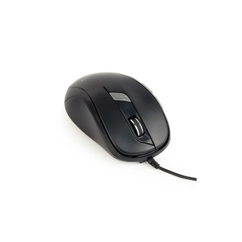 mouse ottico gembird 1600 dpi, usb, nero, 1.35m [mus-6b-01]