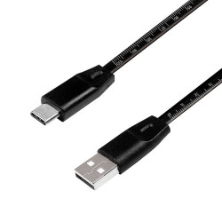 cavo logilink usb-a 2.0 usb-a male a usb-c male, black,