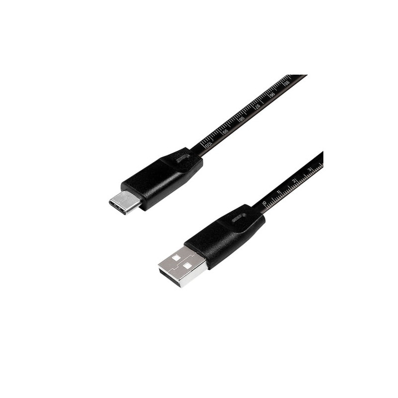cavo logilink usb-a 2.0 usb-a male a usb-c male, black,