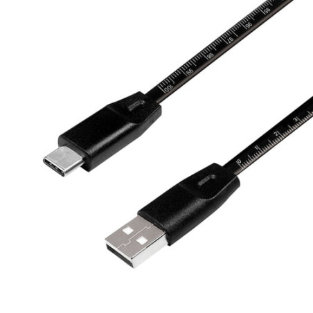 cavo logilink usb-a 2.0 usb-a male a usb-c male, black,