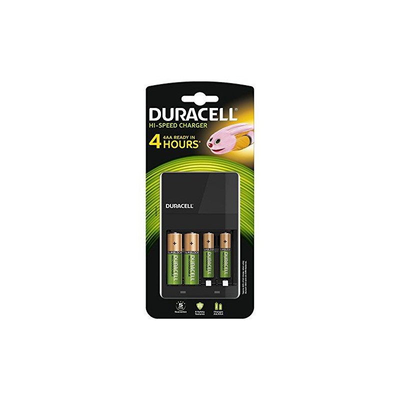 caricabatterie duracell cef14 + pile 4 pezzi [cef14]