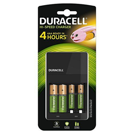 caricabatterie duracell cef14 + pile 4 pezzi [cef14]