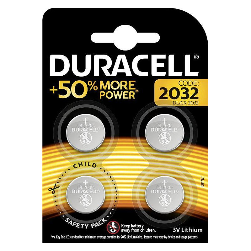 pila a bottone duracell litio 3v 4pz [dl/cr 2032]