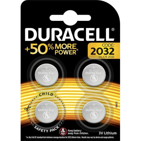 pila a bottone duracell litio 3v 4pz [dl/cr 2032]