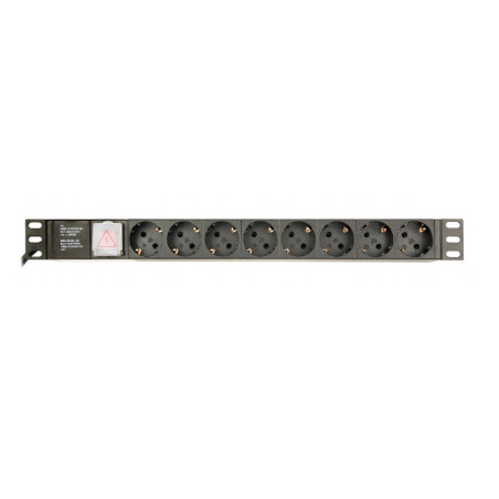 multipresa gembird elettrica pdu 8-prese francesi 1u 16a c14