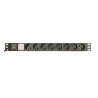 multipresa gembird elettrica pdu 8-prese francesi 1u 16a c14