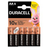 pila alcalina duracell basic aa/lr6 blister 6pz [azdurub6baa0001]