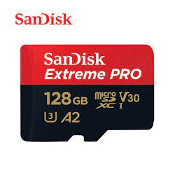 128gb scheda microsdxc sandisk extreme pro 200/90 mb/s a2 v3 classe