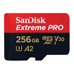 256gb scheda microsdxc sandisk extreme pro 200/140 mb/s a2 classe