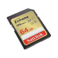 64gb scheda sdxc sandisk extreme 170/80 mb/s v30 uhs-i u classe