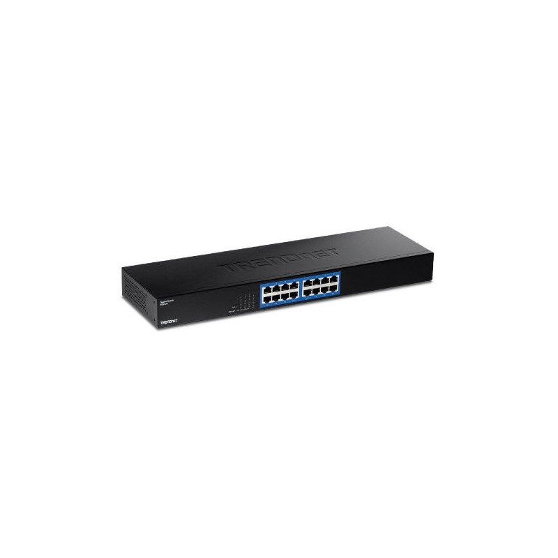 switch trendnet 16xrj45 gigabit 19" 32gbit/s 240v nero [teg-s17]