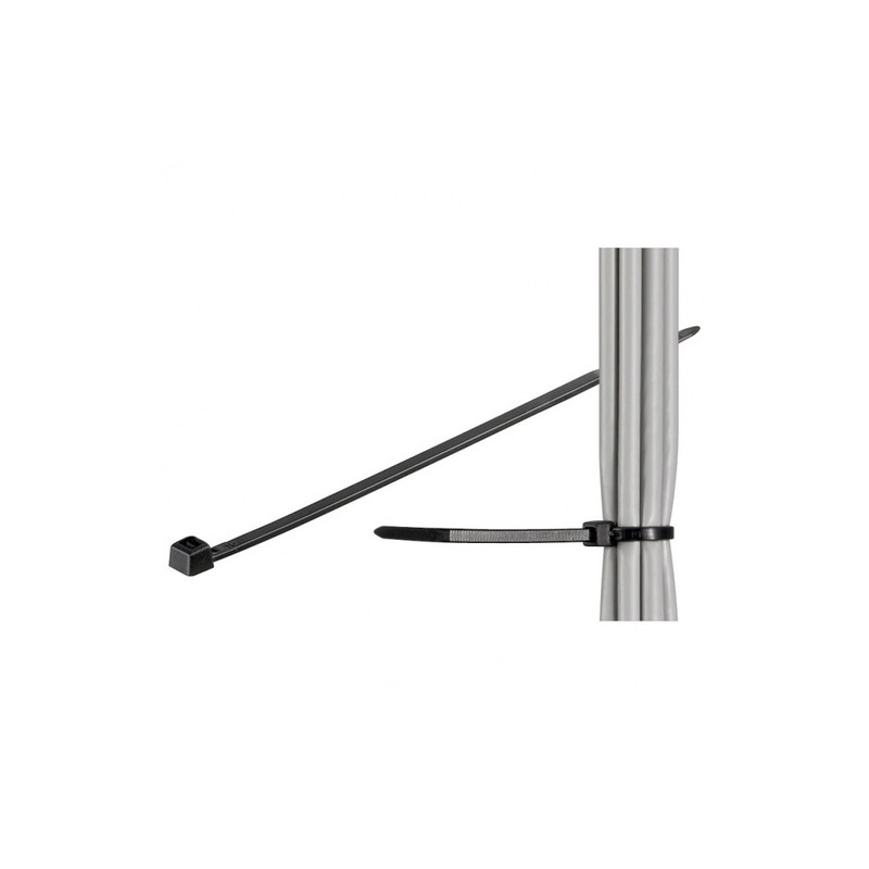 Fascette fermacavi autobloccanti 292x3,5mm in nylon 100pz nero