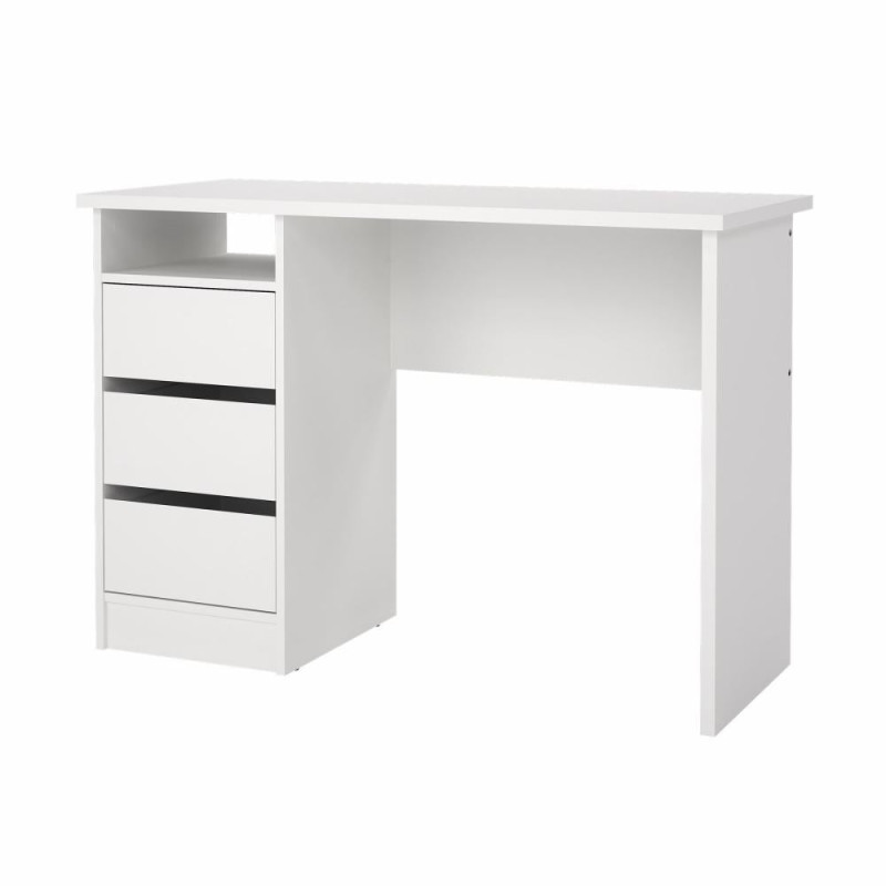 scrivania tvilum 704924949 function plus 3 cassetti bianco