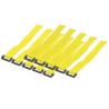 Fascette fermacavo gialle in velcro set da 10 pz