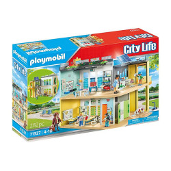 gioco da costruzione playmobil city life scuola grande multicolore