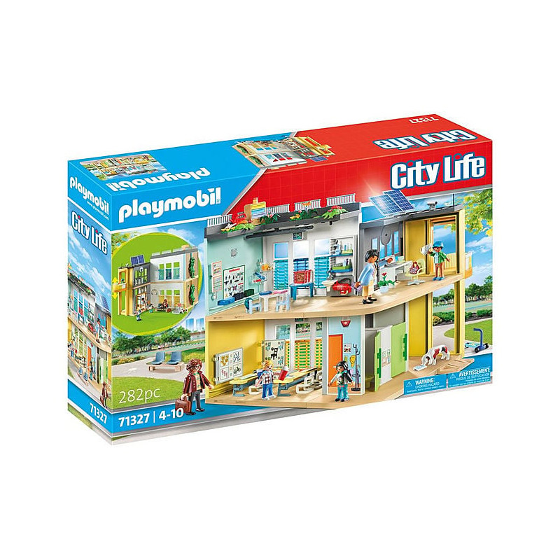 gioco da costruzione playmobil city life scuola grande multicolore