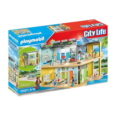 gioco da costruzione playmobil city life scuola grande multicolore