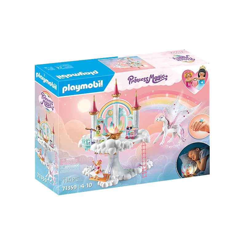 playmobil 71359 castello dell'arcobaleno celeste magico della