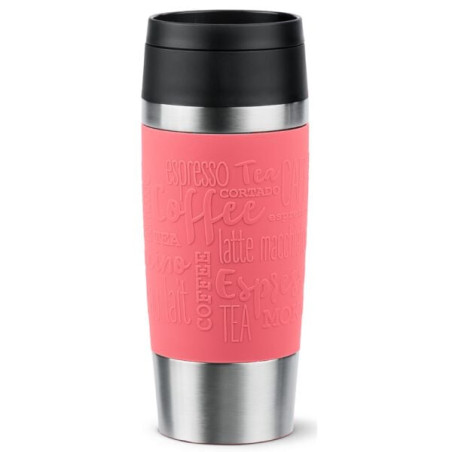 tazza termica emsa travel mug classic 0.36l inox/corallo [n2020900]
