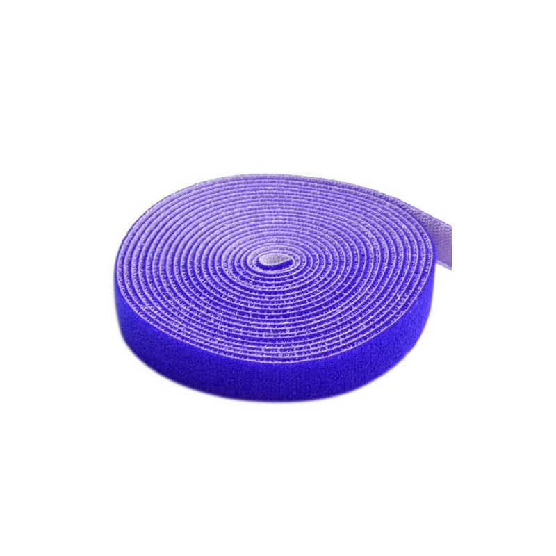 Rotolo di velcro fermacavi lunghezza 25 m larghezza 10 mm blu