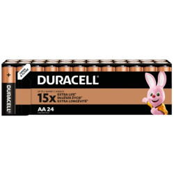 pile duracell basic aa/lr6 1.5v nero 24pz [azdurub60000003]