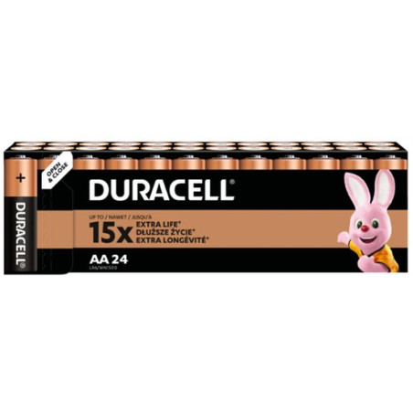pile duracell basic aa/lr6 1.5v nero 24pz [azdurub60000003]