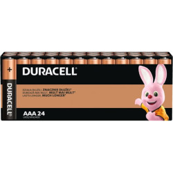 pile duracell basic aaa/lr3 1.5v nero 24pz [azdurub3lr30002]