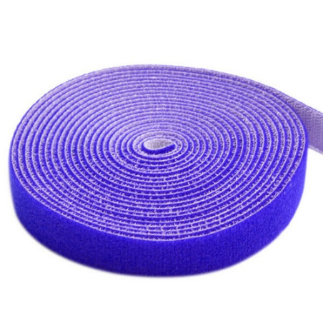 Rotolo di velcro fermacavi lunghezza 25 m larghezza 16 mm blu