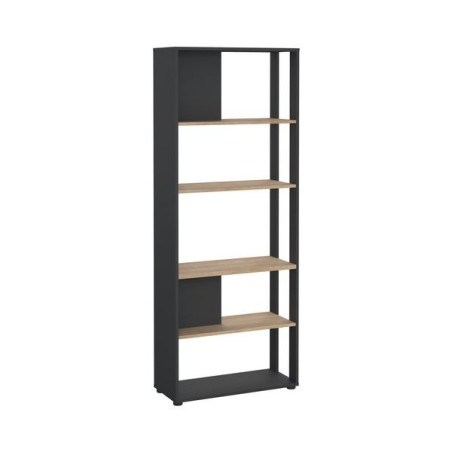 libreria tvilum 65592ighl sign e jackson hickory grigio opaco