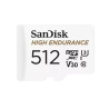 512gb scheda microsdxc sandisk high endurance u3 v30 class 10 bianco