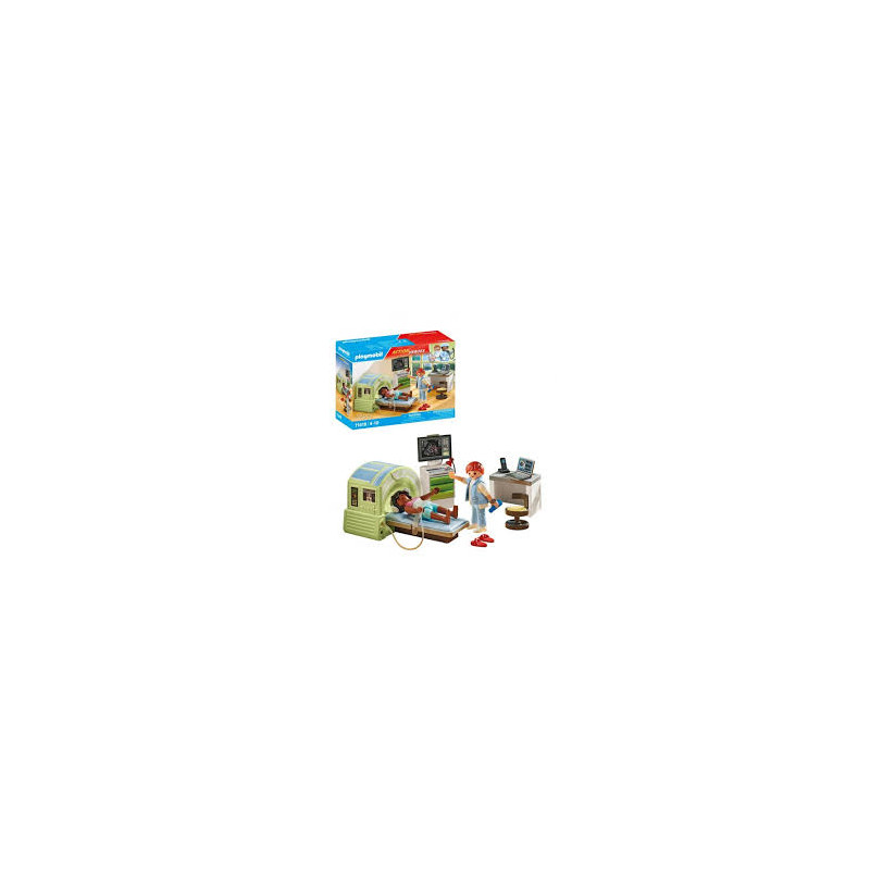 playmobil action heroes mri con paziente multicolore 29pz [71618]