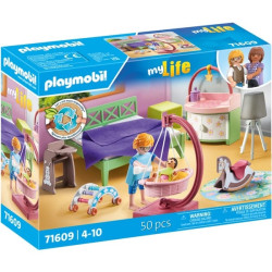 playmobil 71609 my life cameretta del neonato 50pz multicolore [71609]