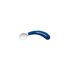 cucchiaio angolato sundo ergonomici per bambini in plastica bianco/blu