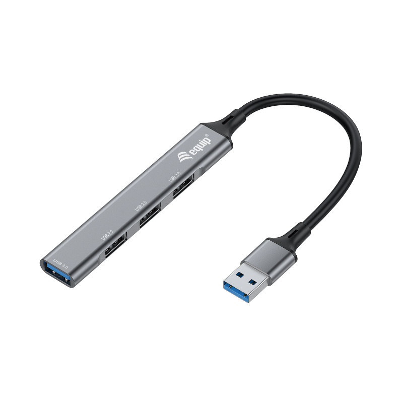 hub usb equip 128960 usb-a 4 porte usb 3.2 gen 1/2.0 5gbps grigio