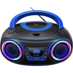 radio cd denver tdb-212bu boombox a led dab+/fm/bluetooth/aux/usb