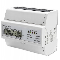 contatore elettronico qoltec bidirezionale trifase su guida din 400v