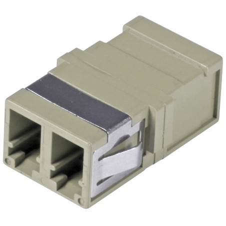 Adattatore a bussola keystone lc duplex multimodale beige