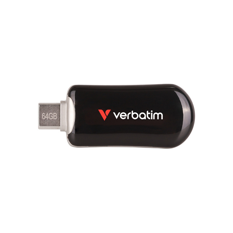 pen drive 64gb verbatim plectra usb-c 100mbps nero [30224]