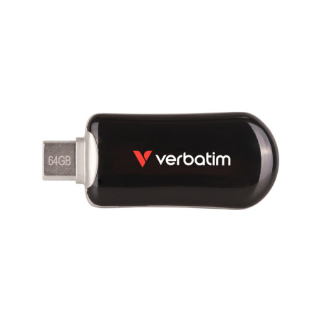 pen drive 64gb verbatim plectra usb-c 100mbps nero [30224]