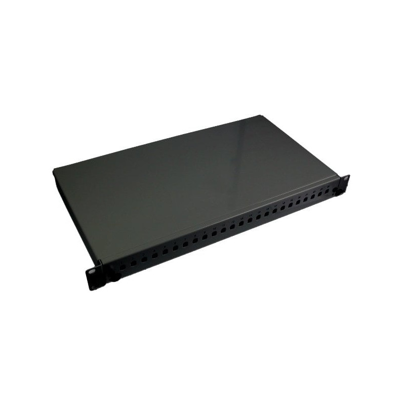 Cassetto ottico 19'' 12 porte lc duplex nero fisso