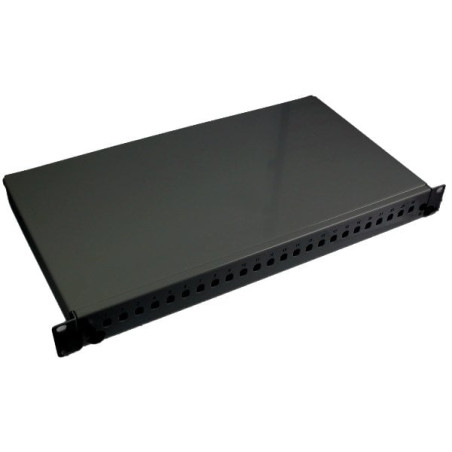 Cassetto ottico 19'' 12 porte lc duplex nero fisso