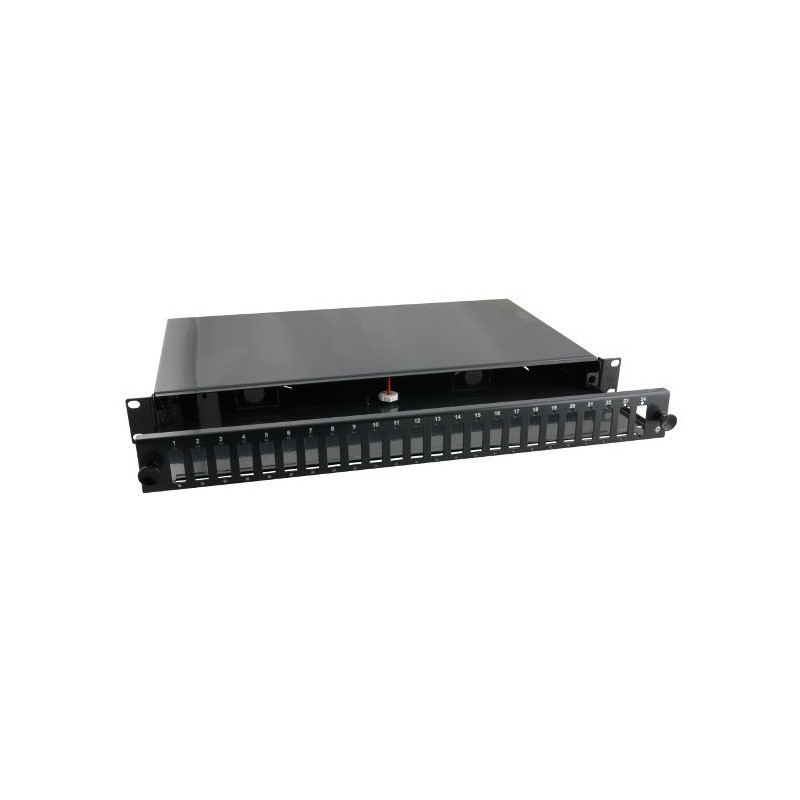 Cassetto ottico 19'' 12 porte sc duplex nero fisso