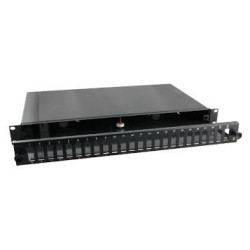 Cassetto ottico 19'' 24 porte sc duplex nero