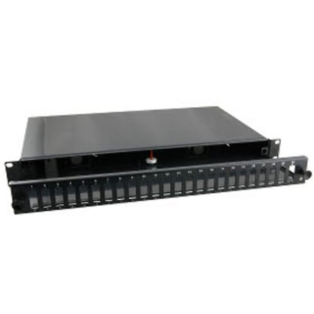 Cassetto ottico 19'' 24 porte sc duplex nero fisso